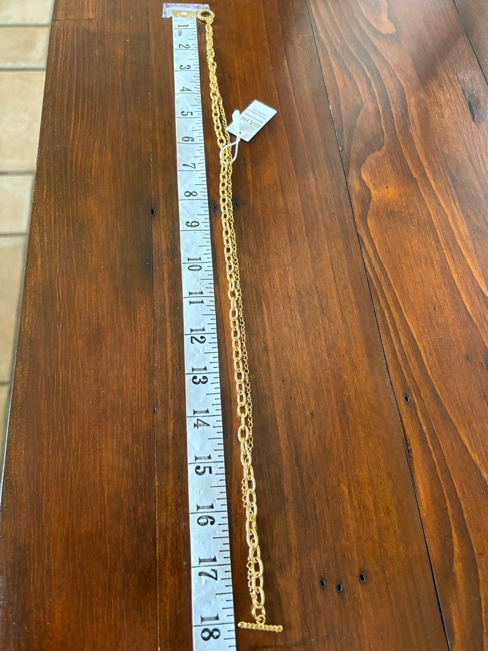 NWT Ellie Vail “Sutton” Gold Layered Necklace in Zipper Gift Pouch - Picture 8 of 14